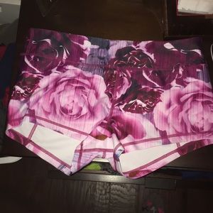 KFT Brand Floral Print Spandex Shorts